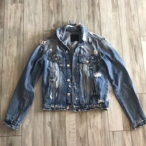 Zara Distressed Denim Jacket
